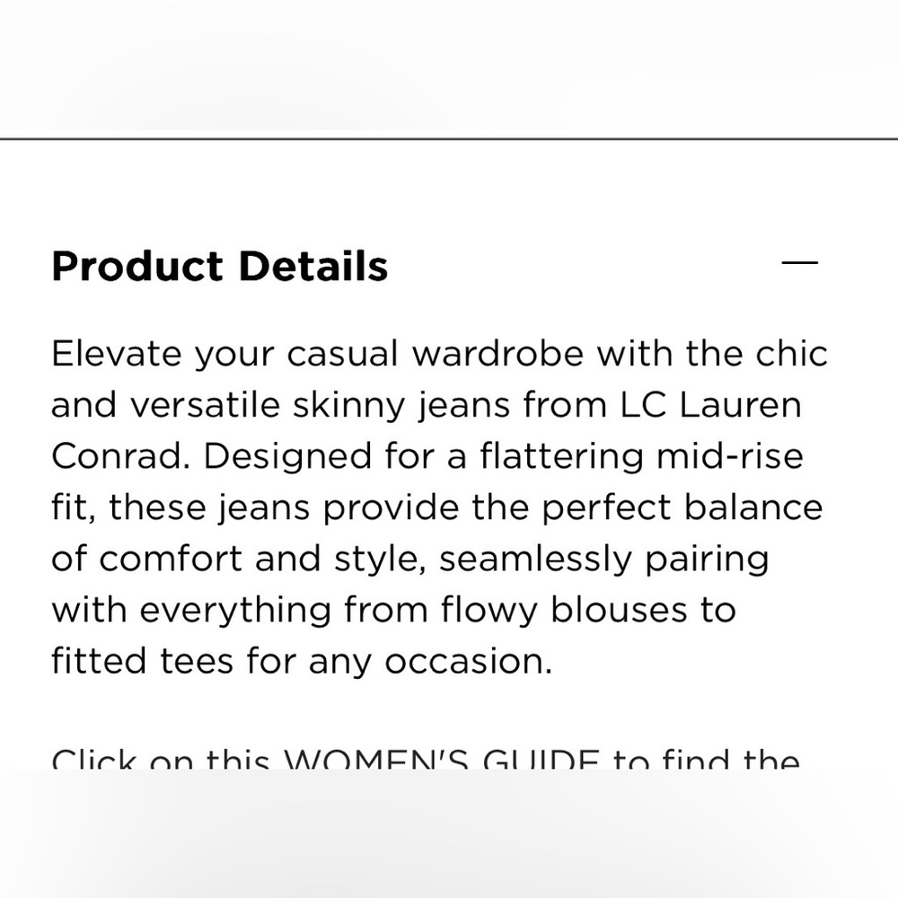 LC Lauren Conrad Midrise Skinny Jeans - Picture 6 of 6